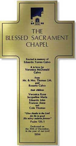 etched bronze plaque